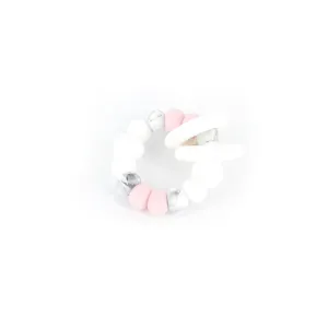Trio Teether- Marble Pink