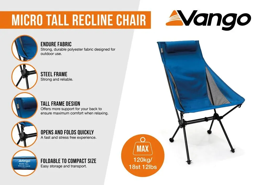 Vango Micro Tall Recline Chair