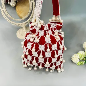 Vs Pearl potli Red