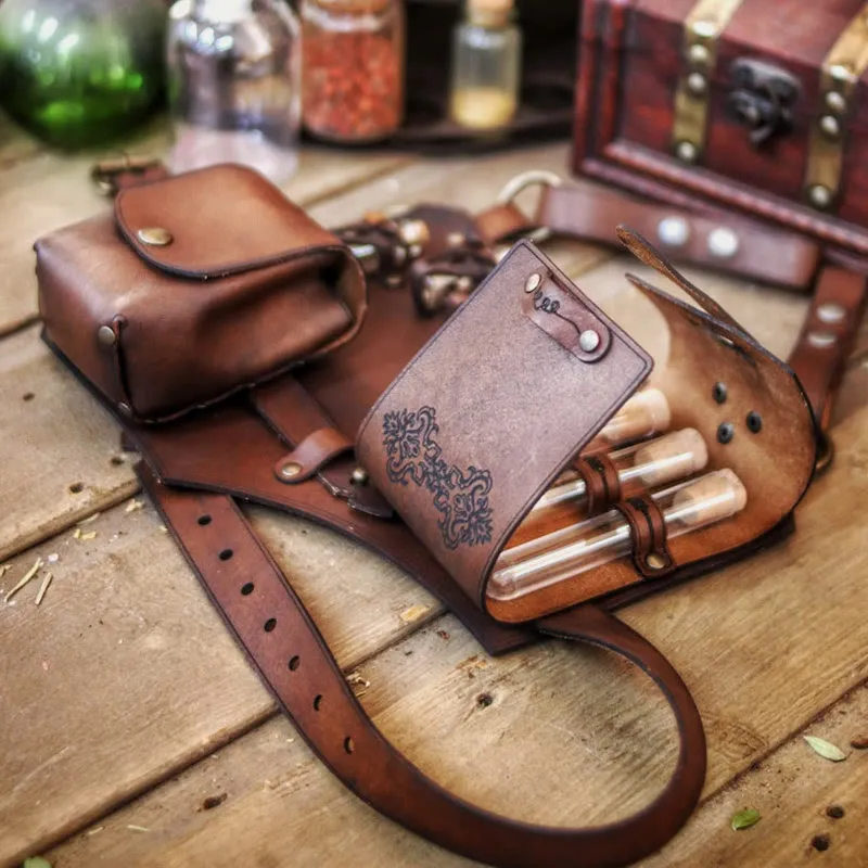 Waist Bag For Women Outdoor Camping Costume Leather Hip Bag
