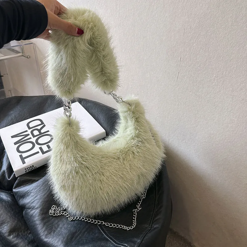 Winter Fox Fur Crossbody Bags For Women-Showtown