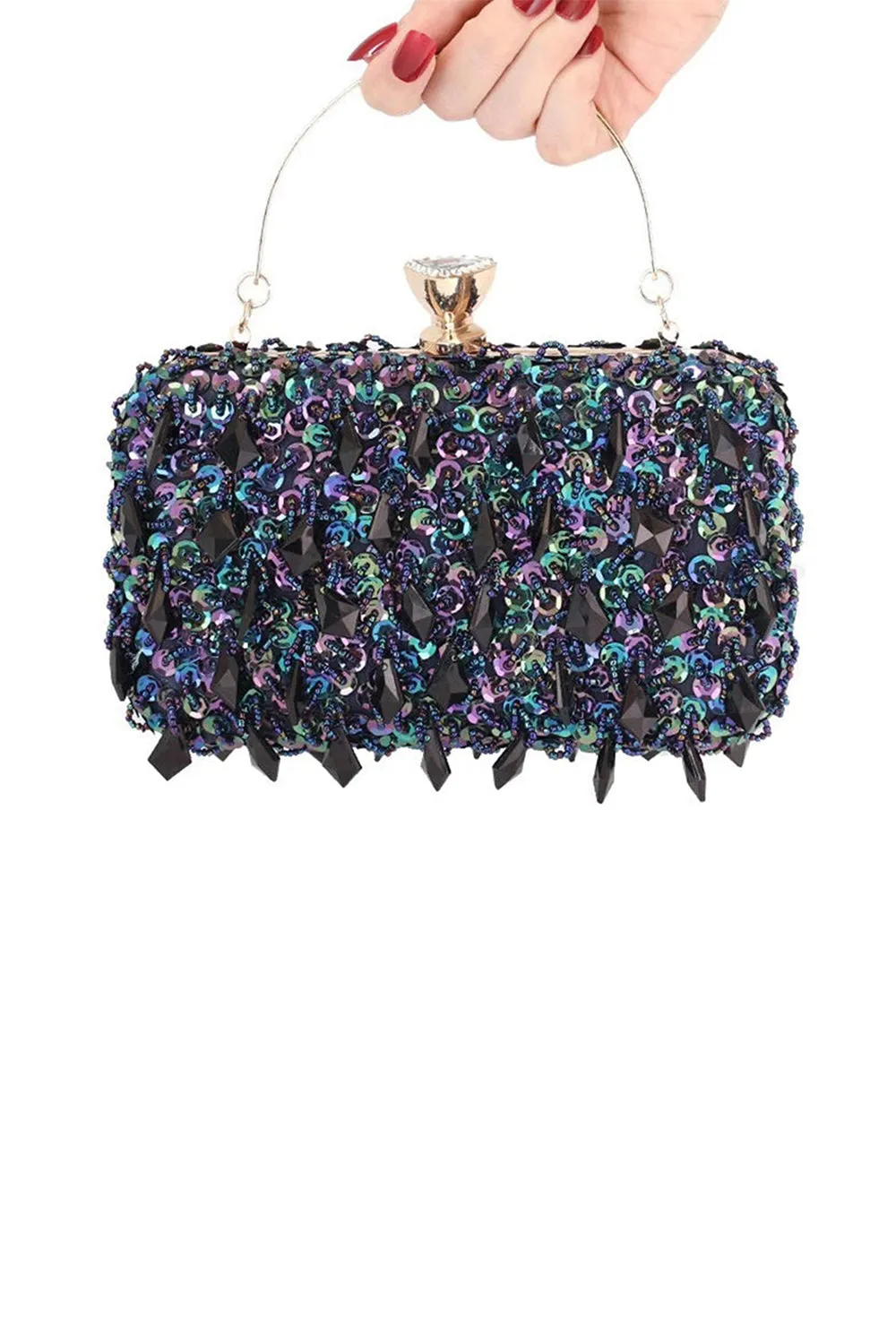Women¡¯s Beaded Sequined Evening Clutch Bags