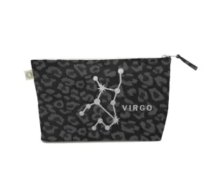 Zodiac Black Leopard Large Makeup Bag  - Virgo